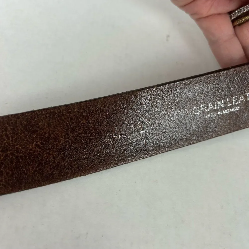 Vintage Tooled Genuine Top Grain Leather Belt Eagle Sz 44 Western cowboy